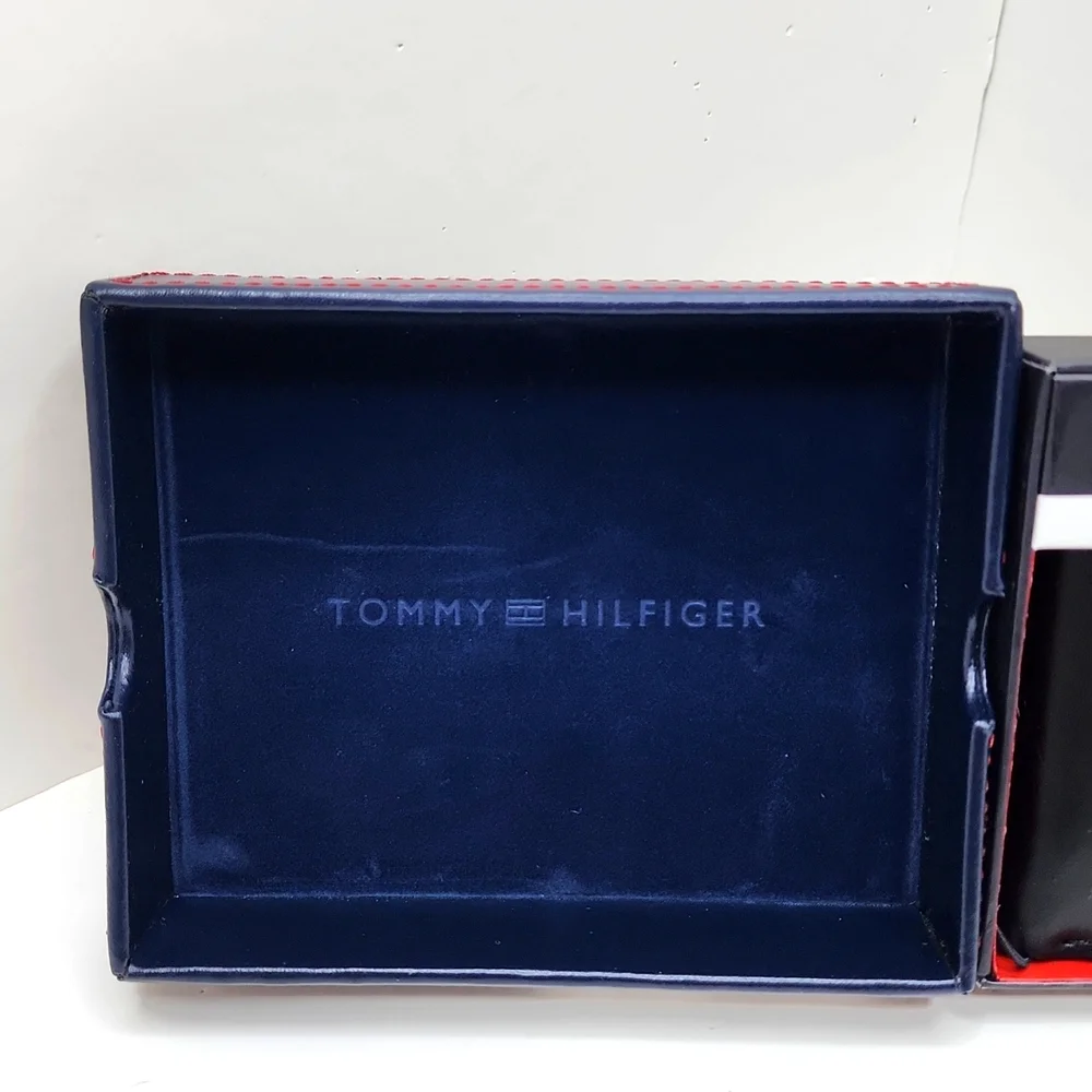 ⭐️TOMMY HILFIGER 💯 MENS WALLET BLACK, LEATHER WALLET